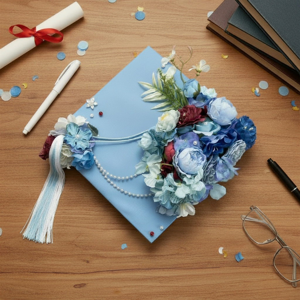 Floral Graduation Cap DIY Kit — Chinese Aesthetic